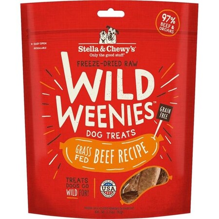 Stella & Chewys Stella & Chewys 852301008120 3.25 oz Dog Freeze Dried Weenie Beef Treats 852301008120